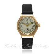 A GENTLEMAN`S 9CT SOLID GOLD ROLEX OYSTER ``OCTAGONAL`` WRIST WATCH CIRCA 1930, REF. 21046 D: Silver