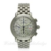 A GENTLEMAN`S STAINLESS STEEL MAURICE LACROIX MASTERPIECE AUTOMATIC CHRONOGRAPH BRACELET WATCH DATED