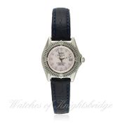 A LADIES STAINLESS STEEL BREITLING CALLISTO WRIST WATCH CIRCA 2005, REF. A72345 D: Mother of pearl