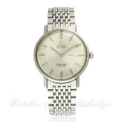 A GENTLEMAN`S STAINLESS STEEL OMEGA SEAMASTER DE VILLE AUTOMATIC BRACELET WATCH CIRCA 1960s D: