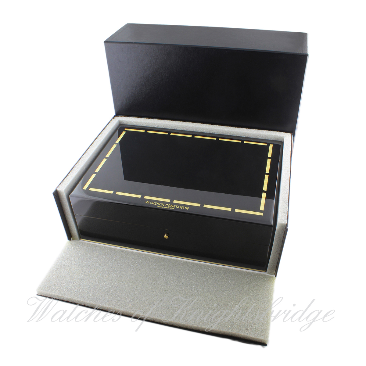 A QUALITY WOODEN VACHERON & CONSTANTIN WATCH BOX Complete with inner & outer box ,inner cloth and