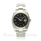 A GENTLEMAN`S STAINLESS STEEL ROLEX OYSTER PERPETUAL DATEJUST BRACELET WATCH DATED 2008, REF. 116200