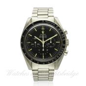 A RARE GENTLEMAN`S STAINLESS STEEL OMEGA SPEEDMASTER PROFESSIONAL CHRONOGRAPH BRACELET WATCH CIRCA