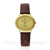 A GENTLEMAN`S 18K SOLID GOLD ROLEX CELLINI WRIST WATCH CIRCA 1972, REF. 4083 D: Champagne colour