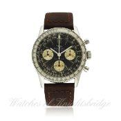 A RARE GENTLEMAN`S STAINLESS STEEL BREITLING NAVITIMER CHRONOGRAPH WRIST WATCH CIRCA 1960s, REF. 806