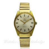 A GENTLEMAN`S STEEL & GOLD FILLED OMEGA GENEVE AUTOMATIC BRACELET WATCH CIRCA 1969, REF. 165.041