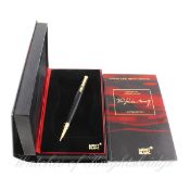 A LIMITED EDITION VIRGINIA WOLF MONTBLANC MEISTERSTUCK BALLPOINT PEN WITH ORIGINAL BOX & BOOKLETS