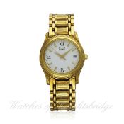 A LADIES 18K SOLID GOLD PIAGET POLO BRACELET WATCH DATED 2000, REF. 22001 M 501 D WITH ORIGINAL