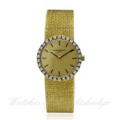 A FINE LADIES 18K SOLID GOLD & DIAMOND VACHERON CONSTANTIN BRACELET WATCH CIRCA 1970s, REF. 6740