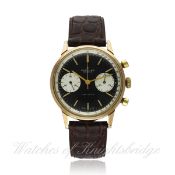 A GENTLEMAN`S GOLD PLATED BREITLING TOP TIME CHRONOGRAPH WRIST WATCH CIRCA 1970, REF. 2000 D: Silver
