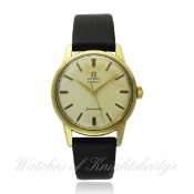 A GENTLEMAN`S STEEL & GOLD PLATED OMEGA SEAMASTER WRIST WATCH CIRCA 1960, RETAILED BY TURLER D: