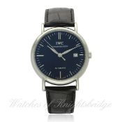 A GENTLEMAN`S STAINLESS STEEL IWC PORTOFINO AUTOMATIC WRIST WATCH CIRCA 2011, REF. 3563 WITH