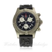 A GENTLEMAN`S TITANIUM BREITLING CHRONO AVENGER M1 CHRONOGRAPH WRIST WATCH CIRCA 2005, REF. E73360