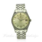 A GENTLEMAN`S STAINLESS STEEL GIRARD PERREGAUX GYROMATIC BRACELET WATCH CIRCA 1960s D: Silver dial