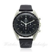 A RARE GENTLEMAN`S STAINLESS STEEL OMEGA SPEEDMASTER PROFESSIONAL CHRONOGRAPH WRIST WATCH, REF.