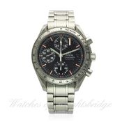 A GENTLEMAN`S STAINLESS STEEL OMEGA `MICHAEL SCHUMACHER` SPEEDMASTER RACING AUTOMATIC CHRONOGRAPH