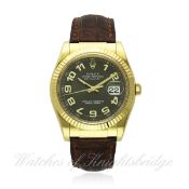 A GENTLEMAN`S 18K SOLID GOLD ROLEX OYSTER PERPETUAL DATEJUST WRIST WATCH DATED 2011, REF. 116138