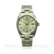 A GENTLEMAN`S STAINLESS STEEL ROLEX OYSTER PERPETUAL AIR KING DATE PRECISION BRACELET WATCH CIRCA