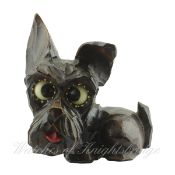 AN OSWALD NOVELTY ROLLING EYE CLOCK IN THE SHAPE OF SCOTTIE DOG CIRCA 1930 The dogs eyes record