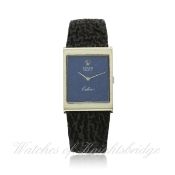 A GENTLEMAN`S 18K SOLID WHITE GOLD ROLEX CELLINI WRIST WATCH CIRCA 1974 REF. 4027 D: Lapis Lazuli