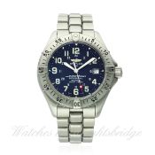 A GENTLEMAN`S STAINLESS STEEL BREITLING SUPEROCEAN BRACELET WATCH CIRCA 2005, REF. A17345 WITH