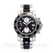 A GENTLEMAN`S STAINLESS STEEL MONTBLANC SPORT AUTOMATIC CHRONOGRAPH BRACELET WATCH CIRCA 2013,