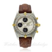 A GENTLEMAN`S STEEL & GOLD BREITLING CHRONOMAT CHRONOGRAPH WRIST WATCH CIRCA 1990s, REF. 81.950 D: