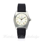 A GENTLEMAN`S STAINLESS STEEL ROLEX OYSTER PERPETUAL "BUBBLE BACK" CHRONOMETER WRIST WATCH CIRCA