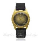 A GENTLEMAN`S 18K SOLID GOLD ZENITH AF/P AUTOMATIC WRIST WATCH CIRCA 1970s D: Bronze sunburst dial