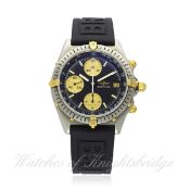 A GENTLEMAN`S STEEL & GOLD BREITLING CHRONOMAT CHRONOGRAPH WRIST WATCH CIRCA 1990s, REF. 81.950 D: