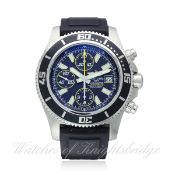 A GENTLEMAN`S STAINLESS STEEL BREITLING SUPEROCEAN CHRONOGRAPH WRIST WATCH DATED 07/2014, REF.