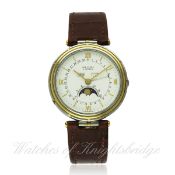 A GENTLEMAN`S STEEL & GOLD VAN CLEEF & ARPELS "LA COLLECTION" MOONPHASE TRIPLE CALENDAR WRIST