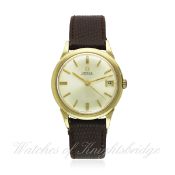 A GENTLEMAN`S 18K SOLID GOLD OMEGA SEAMASTER AUTOMATIC WRIST WATCH CIRCA 1961, REF. 890 / 141251