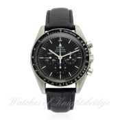 A GENTLEMAN`S STAINLESS STEEL OMEGA SPEEDMASTER PROFESSIONAL CHRONOGRAPH WRIST WATCH CIRCA 1985,