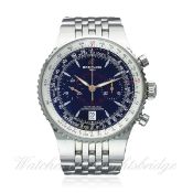 A GENTLEMAN`S STAINLESS STEEL BREITLING MONTBRILLANT LEGENDE CHRONOGRAPH BRACELET WATCH CIRCA