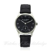 A RARE GENTLEMAN`S STAINLESS STEEL IWC PORTUGUESE AUTOMATIC WRISTWATCH CIRCA 2002, REF 3531 D: Black