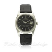 A GENTLEMAN`S STAINLESS STEEL ROLEX OYSTER PERPETUAL CHRONOMETER DATEJUST WRIST WATCH CIRCA 1963,