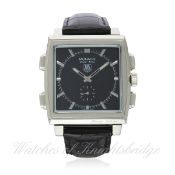 A GENTLEMAN`S STAINLESS STEEL TAG HEUER MONACO SIXTY NINE CHRONOGRAPH WRIST WATCH CIRCA 2008, REF.