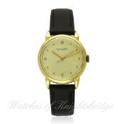 A GENTLEMAN`S 18K SOLID GOLD IWC SCHAFFHAUSEN WRIST WATCH CIRCA 1948, REF. 1119697 D: Silver dial