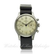A GENTLEMAN`S STAINLESS STEEL BREITLING PREMIER BELGIUM MILITARY AIR FORCE PILOTS CHRONOGRAPH