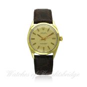 A GENTLEMAN`S STEEL & GOLD CAPPED ROLEX OYSTER PERPETUAL CHRONOMETER WRIST WATCH CIRCA 1967, REF.