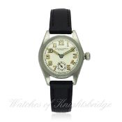 A "BOY`S SIZE" STAINLESS STEEL ROLEX OYSTER ROYAL CHRONOMETER WRIST WATCH CIRCA 1941, REF. 2574 D: