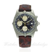 A GENTLEMAN`S STAINLESS STEEL BREITLING CHRONOMAT CHRONOGRAPH WRIST WATCH CIRCA 1990s, REF. 81.950