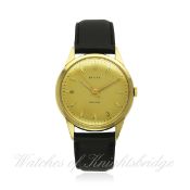 A GENTLEMAN`S LARGE SIZE 18K SOLID GOLD ROLEX PRECISION WRIST WATCH CIRCA 1950s, REF. 9004 D: