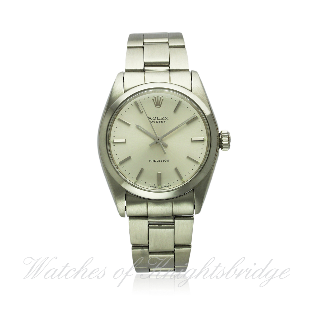 A GENTLEMAN`S STAINLESS STEEL ROLEX OYSTER PRECISION BRACELET WATCH CIRCA 1960, REF. 6426 D: