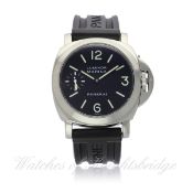 A GENTLEMAN`S STAINLESS STEEL PANERAI LUMINOR MARINA WRIST WATCH DATED 2008,WITH ORIGINAL BOX,