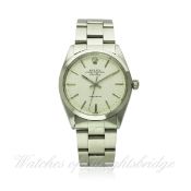 A GENTLEMAN`S STAINLESS STEEL ROLEX OYSTER PERPETUAL AIR KING PRECISION BRACELET WATCH CIRCA 1964,