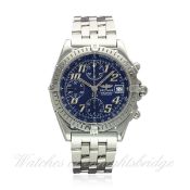 A GENTLEMAN`S STAINLESS STEEL BREITLING CHRONOMAT CHRONOGRAPH BRACELET WATCH CIRCA 2000, REF. B