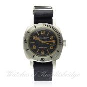 A GENTLEMAN`S STAINLESS STEEL NIVADA GRENCHEN DEPTHMASTER 1000 WRIST WATCH CIRCA 1970s D: Black dial