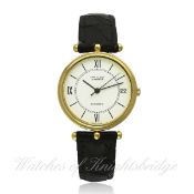 A GENTLEMAN`S 18K SOLID GOLD VAN CLEEF & ARPELS "LA COLLECTION" AUTOMATIC WRIST WATCH CIRCA 1990